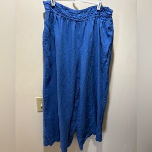 Anthropologie Blue Linen Pants Large